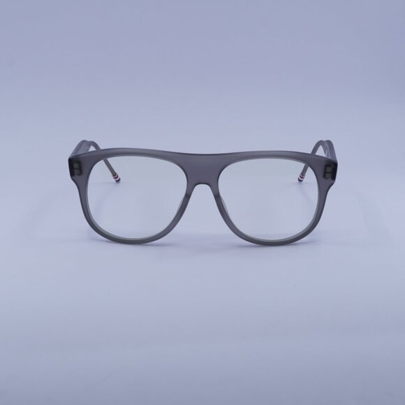 Thom Browne TB-008C-55 Eyeglasses Satin Grey 55mm Square Frame - Picture 2 of 10